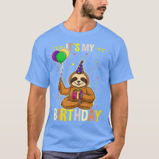 Its My Birthday Sloth Animal T-Shirt