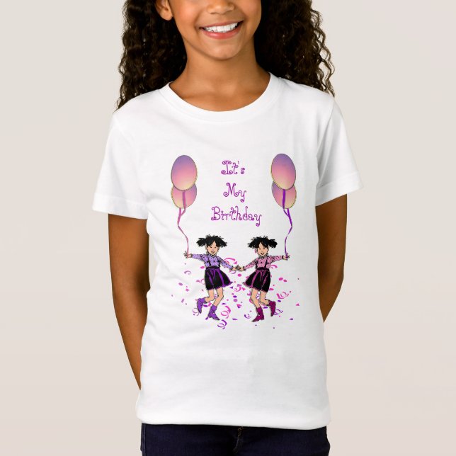 It's my Birthday Twin Girls shirt (Front)