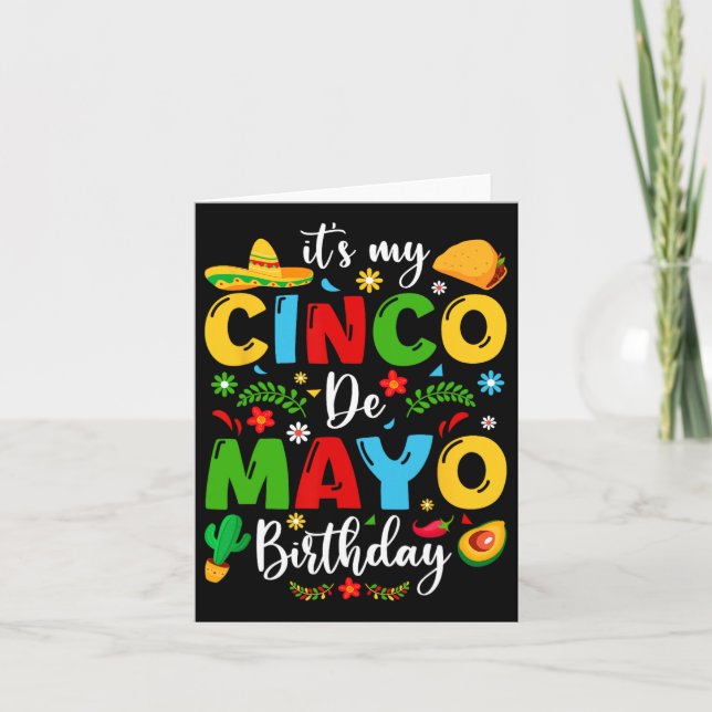 It's My Cinco De Mayo Birthday Funny Cinco De Mayo Card (Front)
