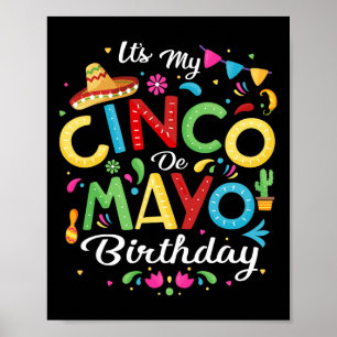 It's My Cinco De Mayo Birthday Funny Cinco De Mayo Poster