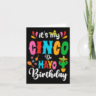It's My Cinco De Mayo Birthday Mexican Matching Fa Card