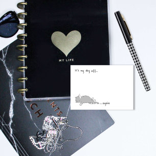 Its My Day Off Cute Sleeping Cat Post-it Notes