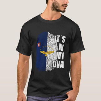 Its My Dna Azores Flag Portugal Patriotic Portugue T-Shirt