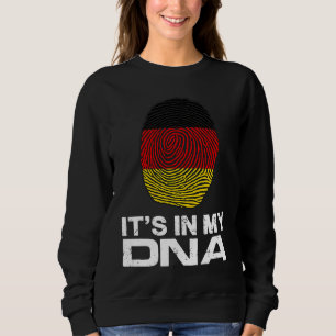 IT'S MY DNA IN flag national pride fingerprint Ger Sweatshirt