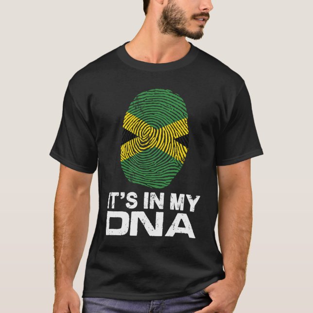 IT'S MY DNA IN flag national pride fingerprint Jam T-Shirt (Front)