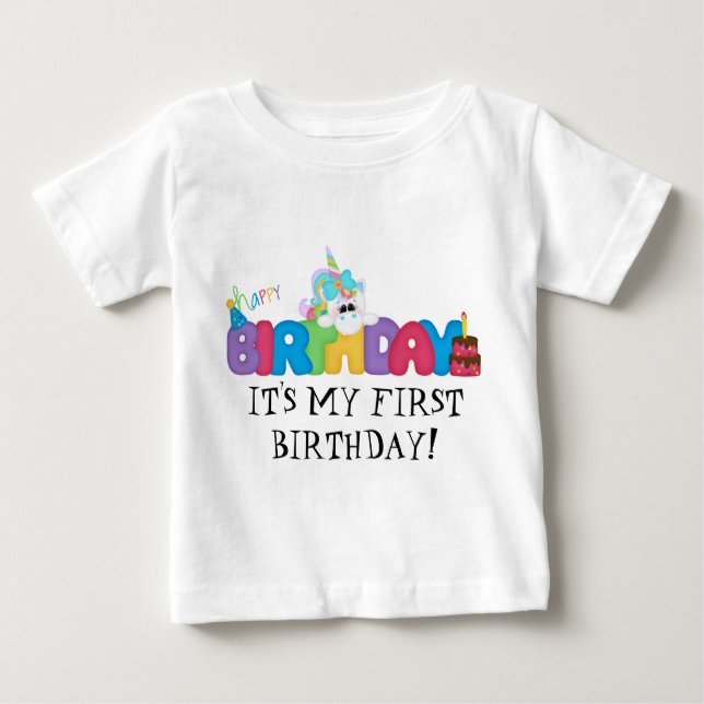 It's My First Birthday baby t-shirt (Front)