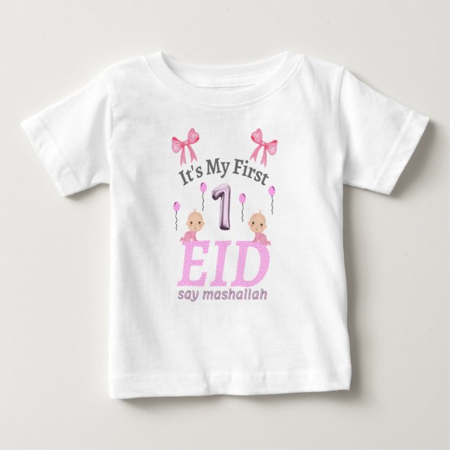 It's My First Eid - say mashallah Baby T-Shirt (Front)