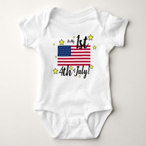 Its My First Fourth of July Baby One Piece Outfit Baby Bodysuit