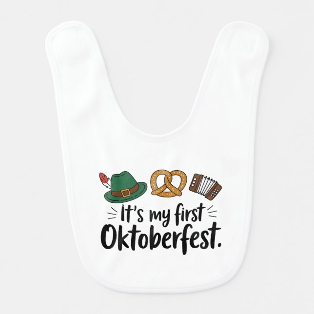  It's My First Oktoberfest  Baby Bib (Front)