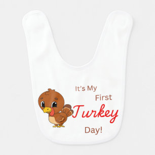 It's My First Turkey Day Bib
