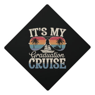 It's My Graduation Cruise Graduate Trip Ship Retro Cap Topper