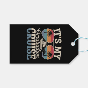 It's My Graduation Cruise Graduate Trip Ship Retro Gift Tags