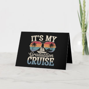It's My Graduation Cruise Graduate Trip Ship Retro Thank You Card