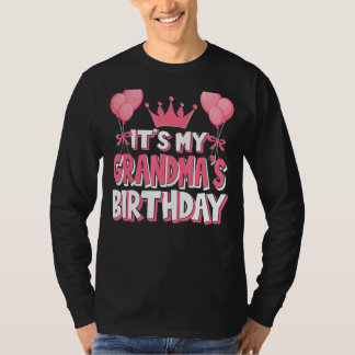 It's My Grandma's Birthday Celebration T-Shirt