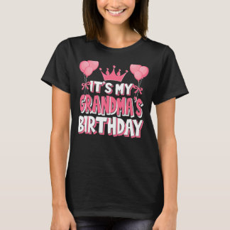 It's My Grandma's Birthday Celebration T-Shirt