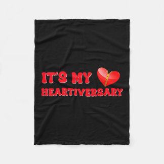 Its My Heartiversary Chd Awareness Hearts Diseases Fleece Blanket