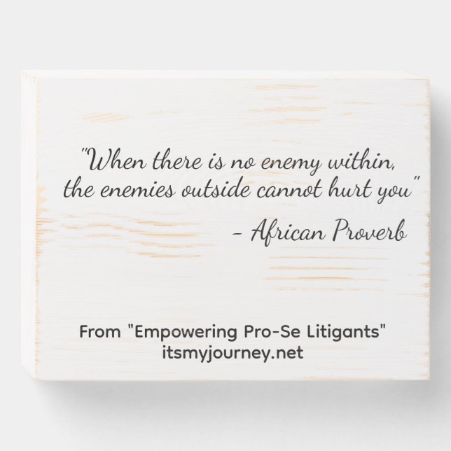 Its My Journey Block Sign (Front Horizontal)