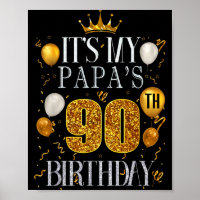 Its My Papas 90th Birthday Happy Birthday 90 Years
