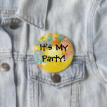 "It's My Party" Colorful Balloons Pinback Button
