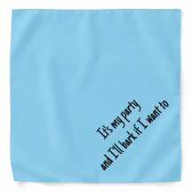 It's my party Dog Bandana