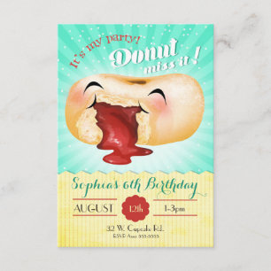 It's My Party Donut Miss it! Birthday Invitation