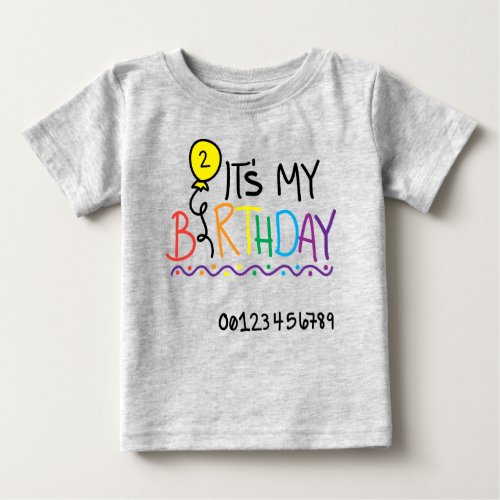 Its My Second Birthday Baby T_Shirt