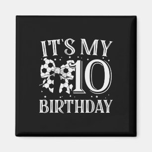 It's My Seven 7th Birthday Soccer Girl Bday Party Magnet