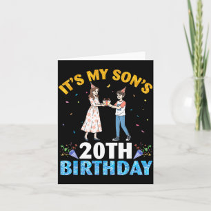 It's My Son's 20th Birthday Happy 20 Years Old Boy Card