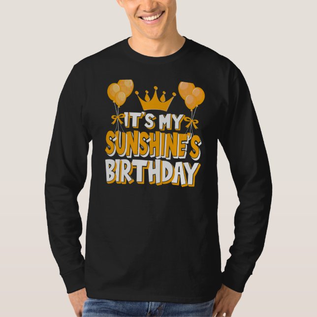 It's My Sunshine's Birthday Celebration Family Mat T-Shirt (Front)