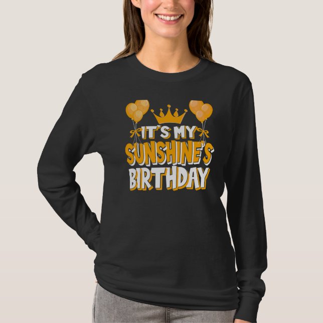 It's My Sunshine's Birthday Celebration Family Mat T-Shirt (Front)
