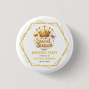 its my sweet sixteen 16 th birthday button