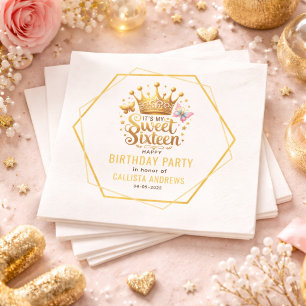 its my sweet sixteen 16 th birthday napkins