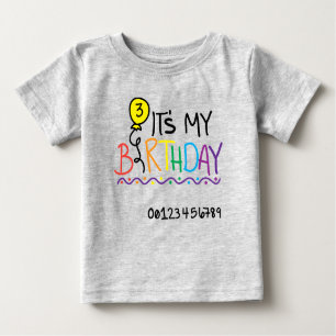 Its My Third Birthday Baby T-Shirt