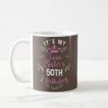It's My Twin Sister 50th Birthday Happy 50 Year Coffee Mug<br><div class="desc">It's My Twin Sister 50th Birthday Happy 50 Year Old B Day Gift. Perfect gift for your dad,  mom,  papa,  men,  women,  friend and family members on Thanksgiving Day,  Christmas Day,  Mothers Day,  Fathers Day,  4th of July,  1776 Independent day,  Veterans Day,  Halloween Day,  Patrick's Day</div>