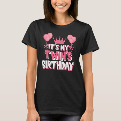 Its My Twins Birthday Celebration T_Shirt