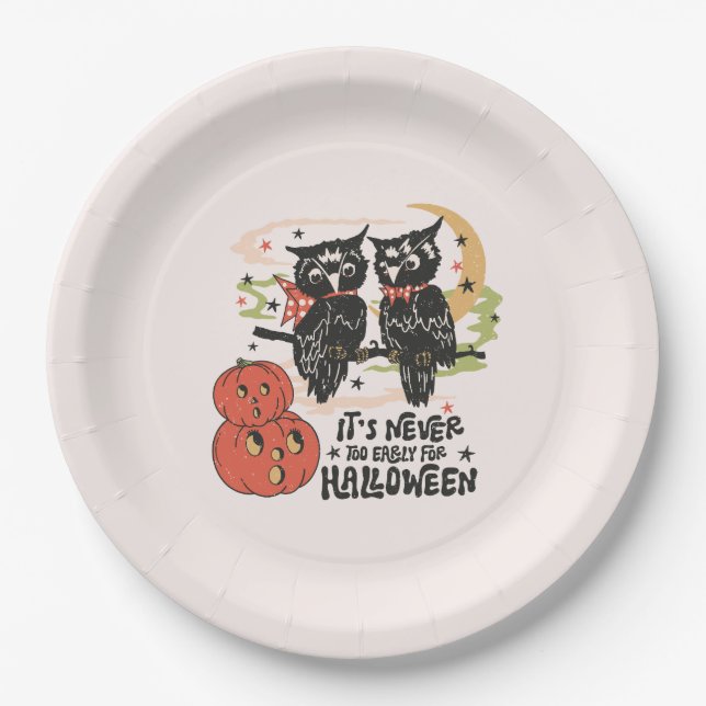 It's Never Too Early For Halloween Paper Plates (Front)