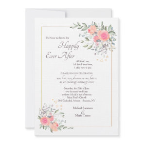 It's Never Too Late Second Wedding Invitation