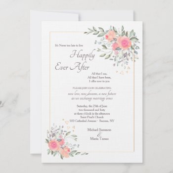 It's Never Too Late Second Wedding Invitation by CottonLamb at Zazzle