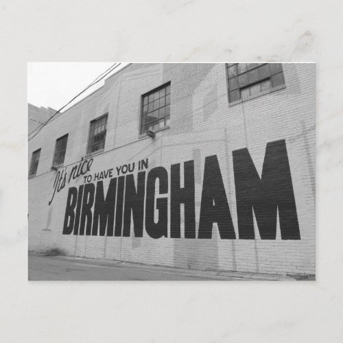 Its Nice to Have You in Birmingham Postcard