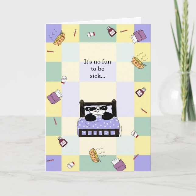 It's no fun being sick - Get Well Card (Front)