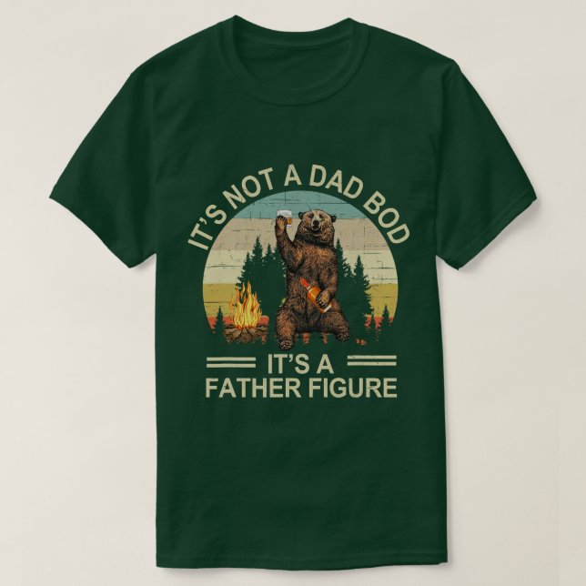 Its Not A Dad Bod Its Father Figure Bourbon Bear D T-Shirt (Design Front)