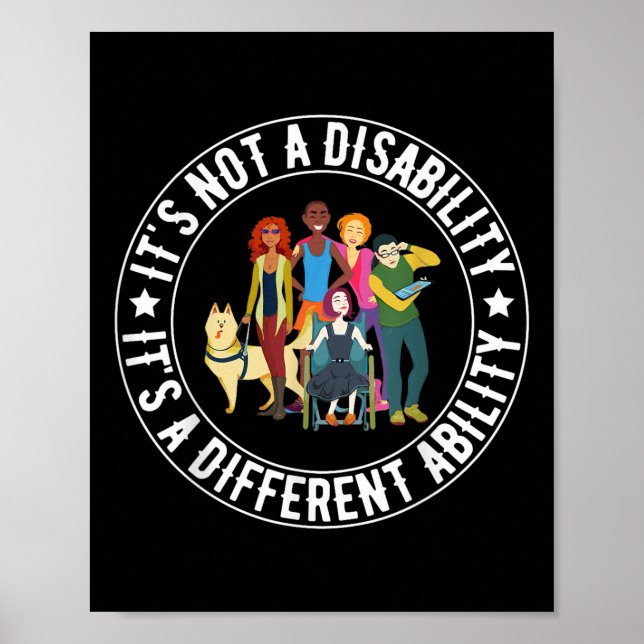 Its Not A Disability Its A Different Ability Speci Poster (Front)