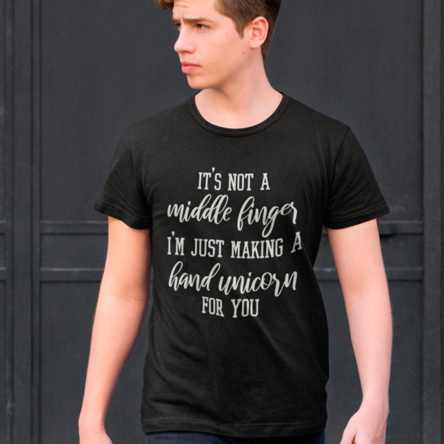 It's Not A Middle Finger Funny Hand Unicorn T-Shirt (Creator Uploaded)