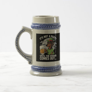 It's Not A Party Until Dachshund Irish Beer Wiener Beer Stein