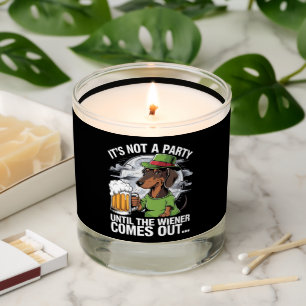 It's Not A Party Until Dachshund Irish Beer Wiener Scented Candle