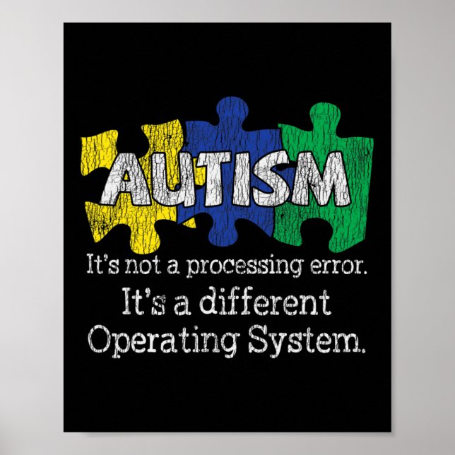It's Not A Processing Error Autistic Kids Autism A Poster (Front)