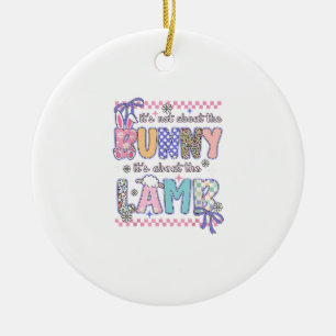 It's Not About The Bunny Christian Jesus Lamb Bibl Ceramic Ornament