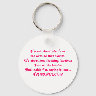 It's not about what's on the outside that count... keychain