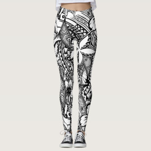 It's Not Always Black Or White Polynesian Tattoos Leggings