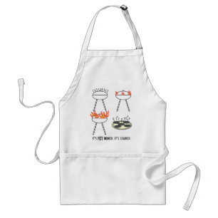 It's not Burned, it's Charred! Barbecue King? Adult Apron